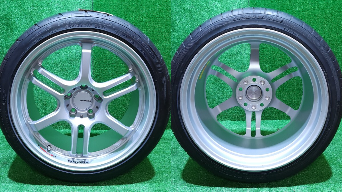 POTENZA RW006 18インチ9J IS25 PCD 114/5H , BRIDGESTONEブリヂストン POTENZA Adrenalin RE003 255/35 R18 94W 2018年製造 1本(X-3)_画像9