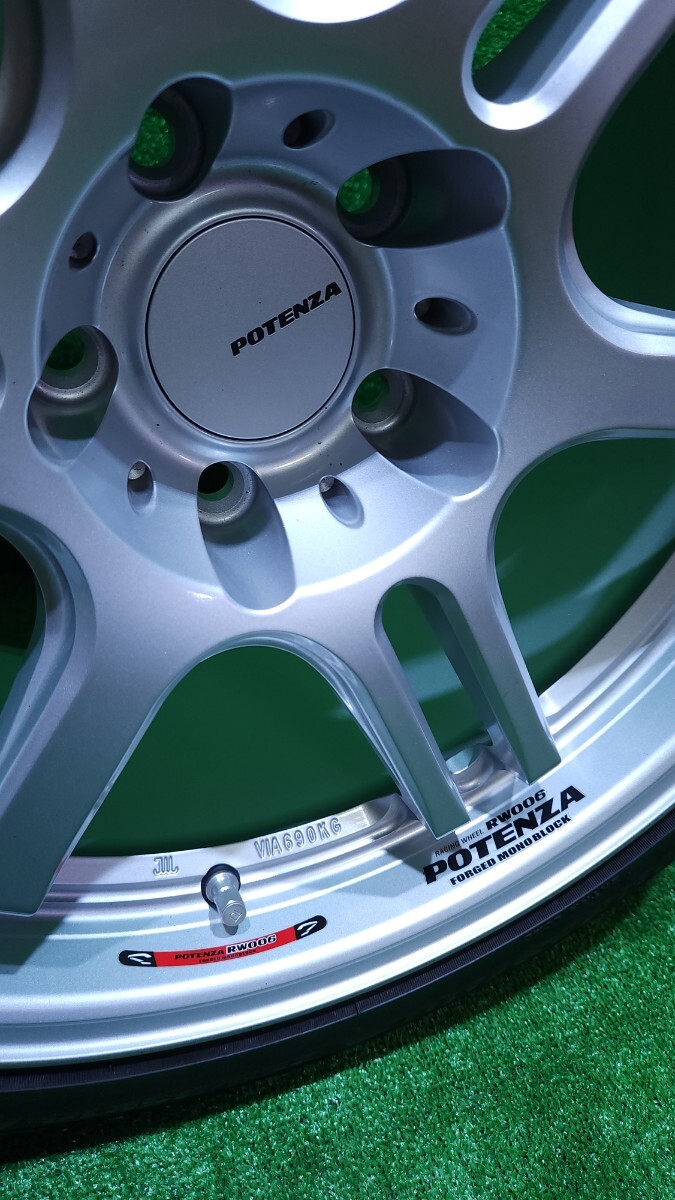 POTENZA RW006 18インチ9J IS25 PCD 114/5H , BRIDGESTONEブリヂストン POTENZA Adrenalin RE003 255/35 R18 94W 2018年製造 1本(X-3)_画像3
