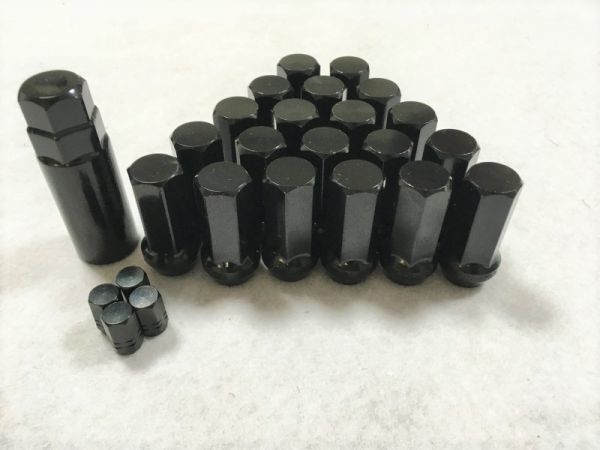 スチールナット 袋タイプ M12×P1.5 黒 ブラック ロング ホイールナット トヨタ ホンダ マツダ 三菱 ダイハツ NBOX ロードスター カムリ 他_画像1
