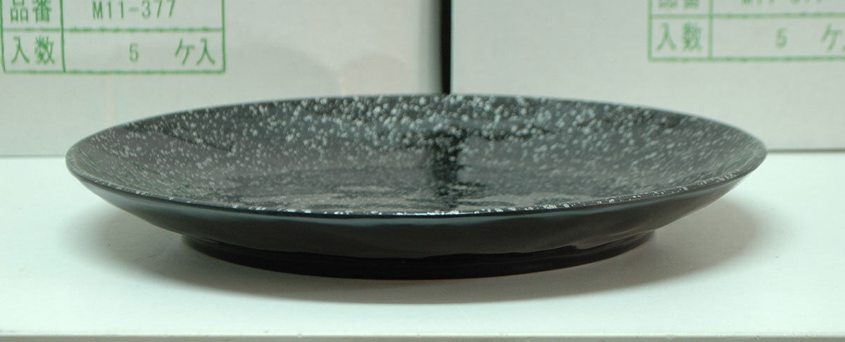 Fukuoka ~ самовывоз приветствуется!melamin посуда большая тарелка диаметр 26.M11-377 чёрный 