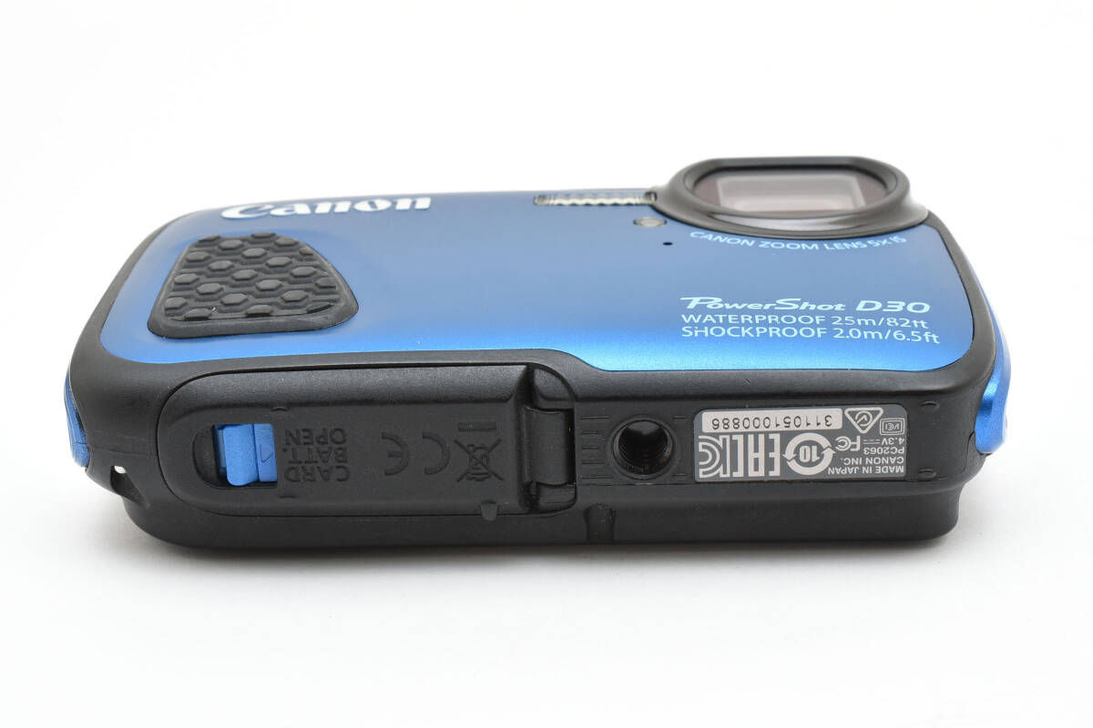 ★☆【美品！】 #2561289 Canon コンパクトデジタルカメラ PowerShot D30 ブルー☆★
