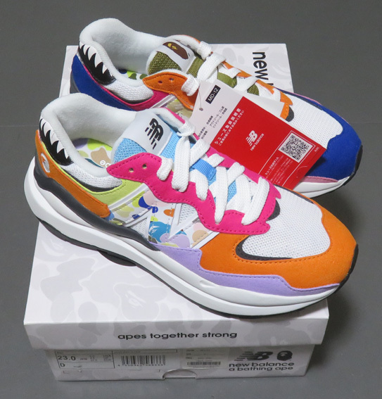 A BATHING APE BAPE x New Balance M5740BAE 57/40 MULTI 23cm US5_画像1