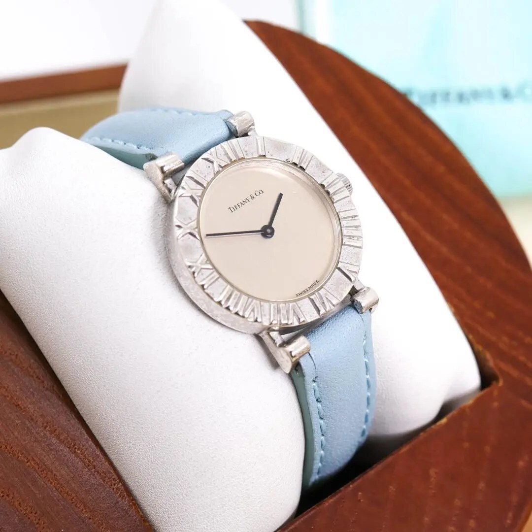 稼働 TIFFANY＆Co. 腕時計 アトラス L0640 銀無垢 2429_画像1