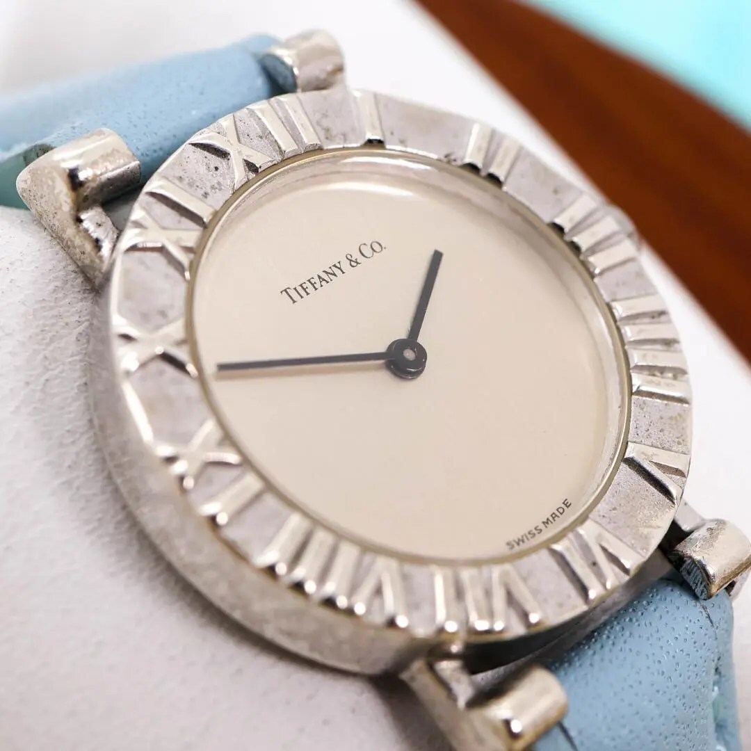 稼働 TIFFANY＆Co. 腕時計 アトラス L0640 銀無垢 2429_画像2