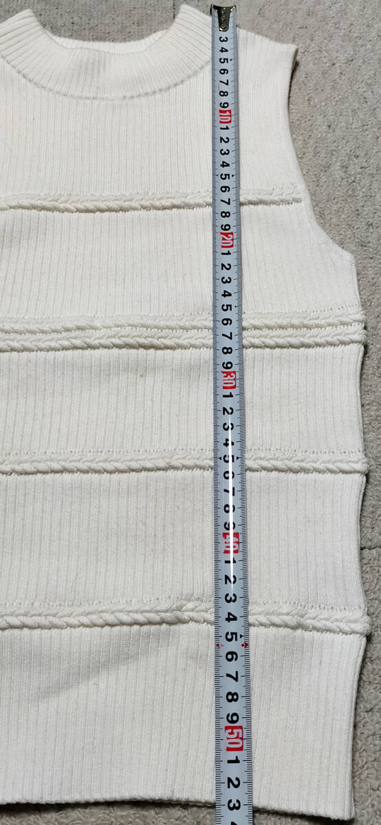 LIP SERVICE リップサービス ノースリーブ ニット 白_画像3