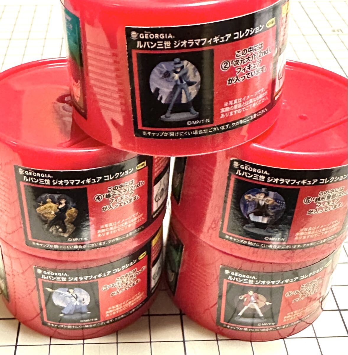 2008年 新・ジョージア エクストラビター発売記念 ルパン三世 ジオラマ フィギュア コレクション 全10種 フルコンプセット 未使用 非売品_画像2