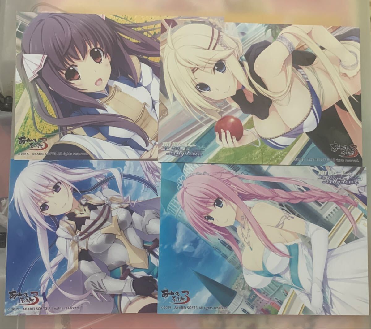 聖騎士 Melty☆Lovers ブロマイド 4枚セット 唯々月たすく とらのあな イラスト展 特典_画像1