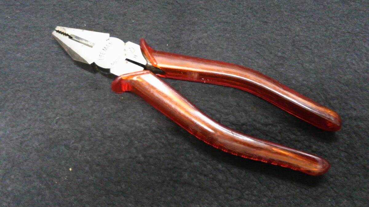 <08087> LIFE MAN ライフマン No382016 電工ペンチ ジスマーク_画像1