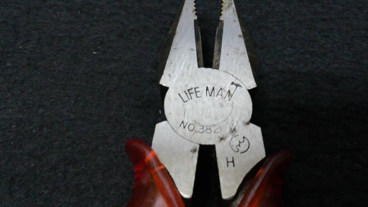 <08087> LIFE MAN ライフマン No382016 電工ペンチ ジスマーク_画像4