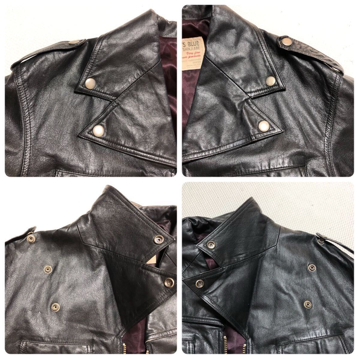 【vintage】ゴールデングース シングルライダースジャケット 短丈 y2k BETTY'S BLUE べティーズブルー ショート丈 シングルライダース