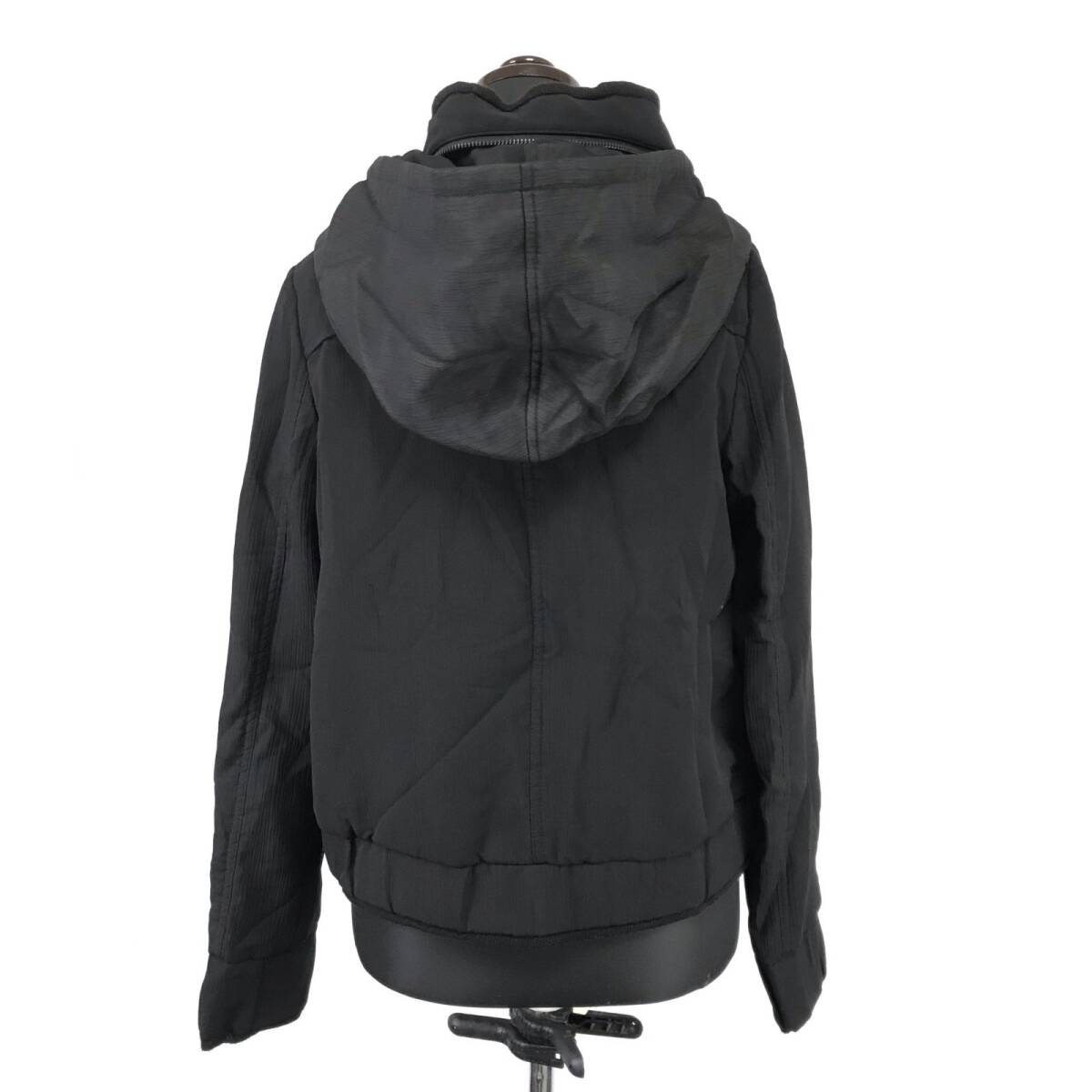 美品★Ray Beams【レイビームス】中綿入りジャケット【レディースS程度/黒/black】フード/防寒アウター/ブルゾン/Jacket/Jumper◆BJ084-c_画像7