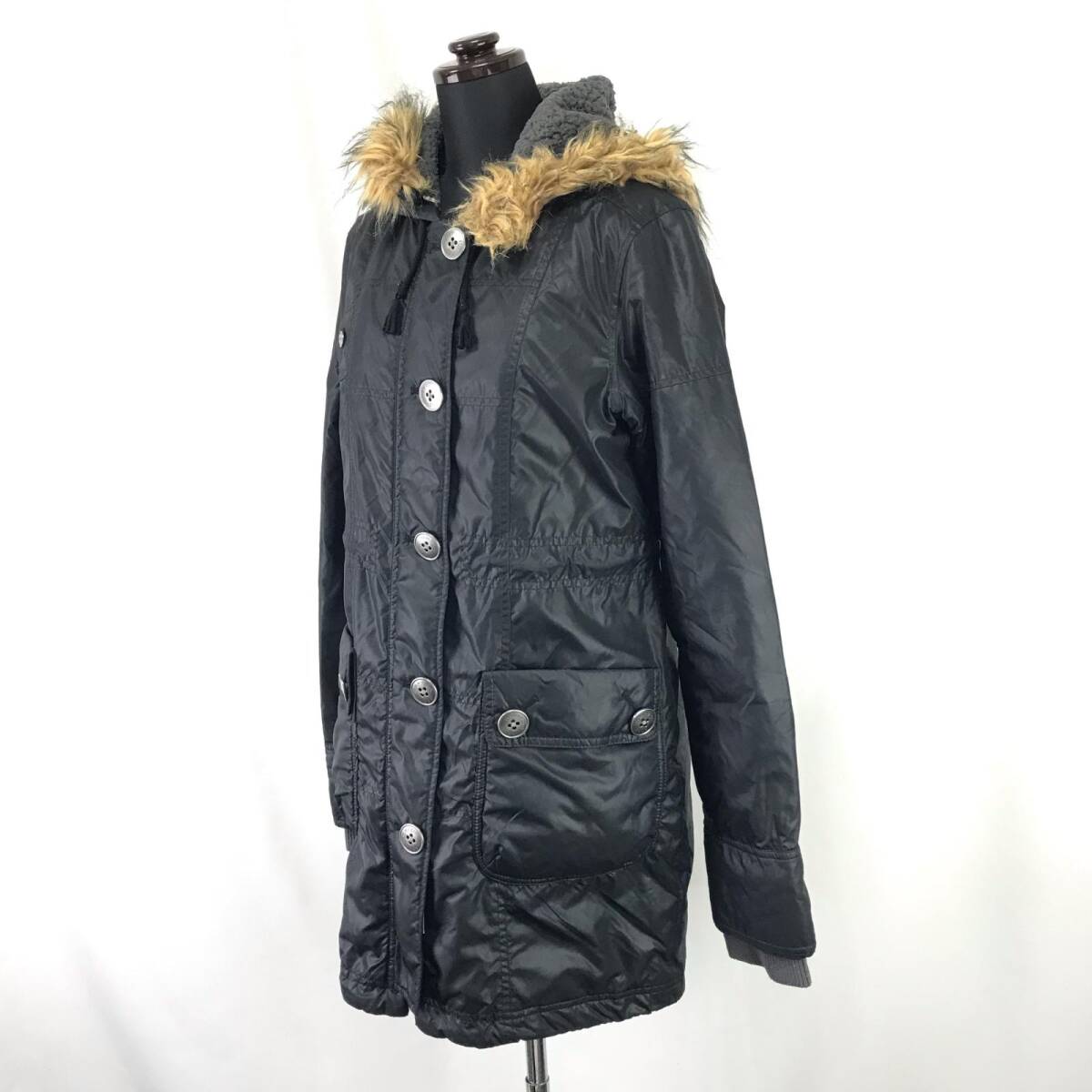 tommy girl【トミーガール】防寒モッズコート【レディースM/黒/black】アウター/ブルゾン/Jacket/Jumper◆BJ090-d_画像3