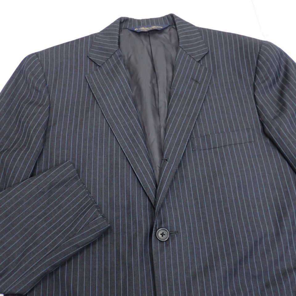 ★Brooks Brothers/ブルックスブラザーズ テーラードジャケット 39SHT 33W/メンズL相当/チャコールグレー/ストライプ/ウール&2032300191_画像3