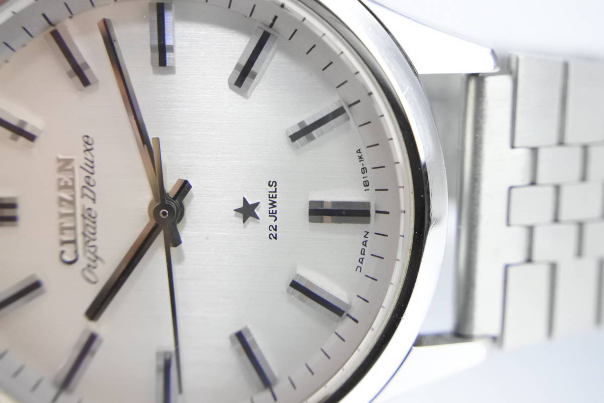 最高級クロノマスターほぼ同じ仕様 * 1968年製 CITIZENシチズン クリステート デラックス 22石 手巻紳士腕時計  国産名機逸品_画像3