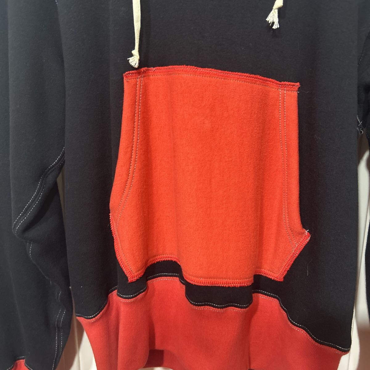 CUSHMAN ハーフジップパーカー　カラー/ブラック/レッド　サイズ：M_画像3