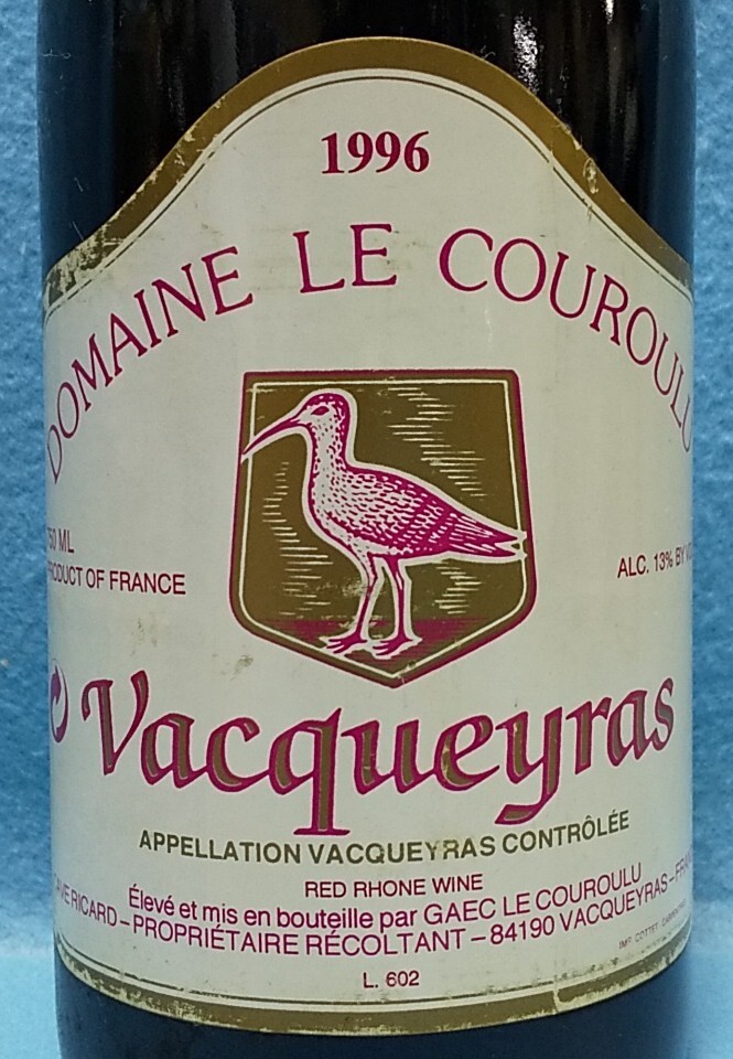 【未開栓品】Vacqueyras [1996] ヴァケラス 750ml 14度未満 赤ワイン 果実酒 フランス FRANCE 八王子引き取りOK25823