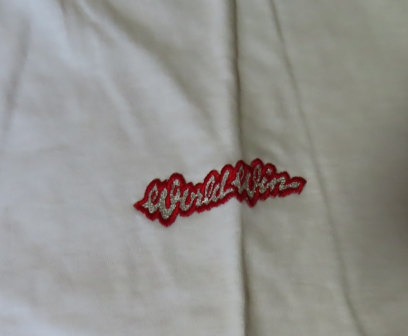 〓★20-30年位昔の未使用Tシャツ●胸囲84-92 Mサイズ★〓ミズノ mizuno WORLD WIN／52TA-0271〓白色〓美津濃●_画像6