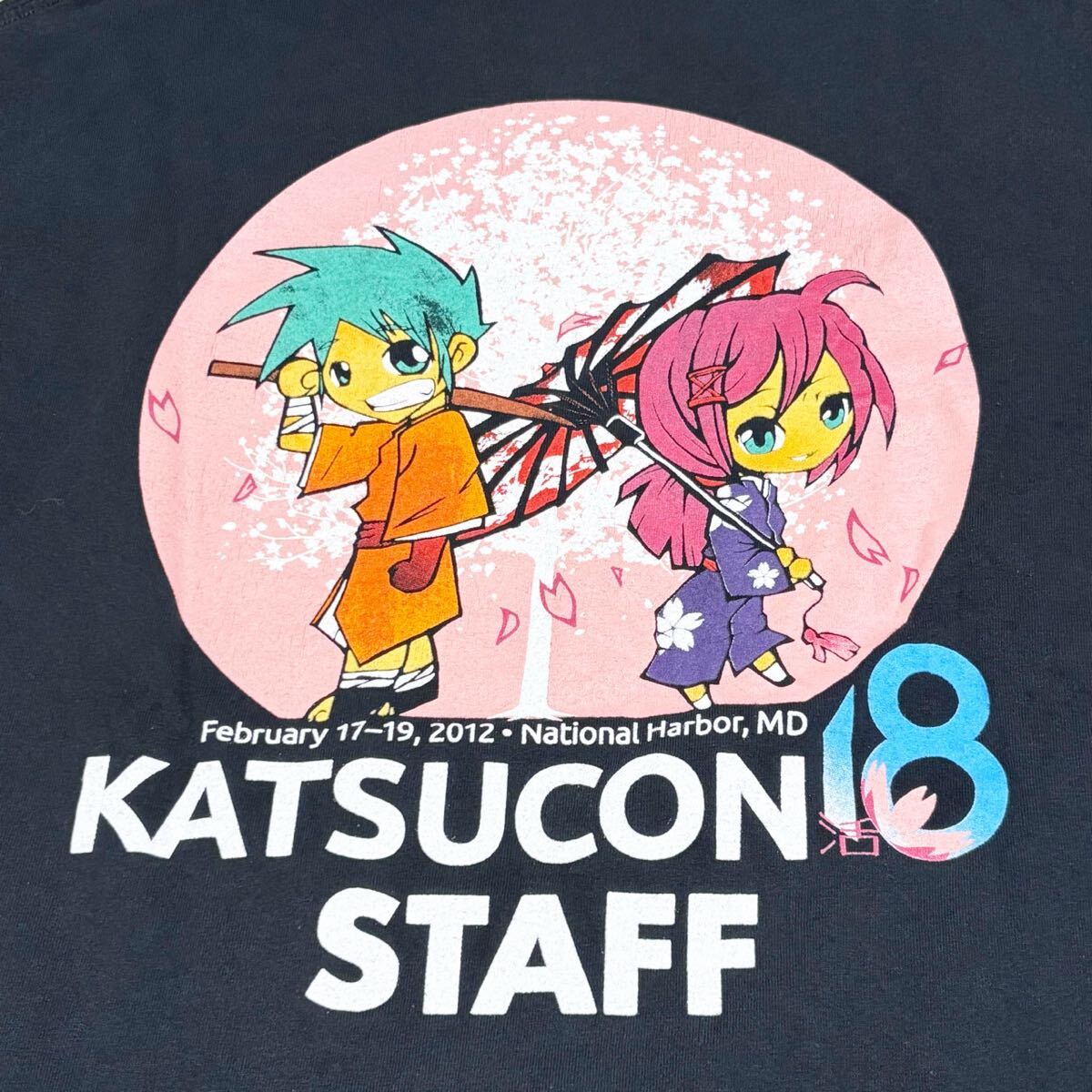 アメリカ アニメコンベンション KATSUCON18 STAFF スタッフTシャツ Mサイズ GILDAN ギルダン 海外イベント_画像3