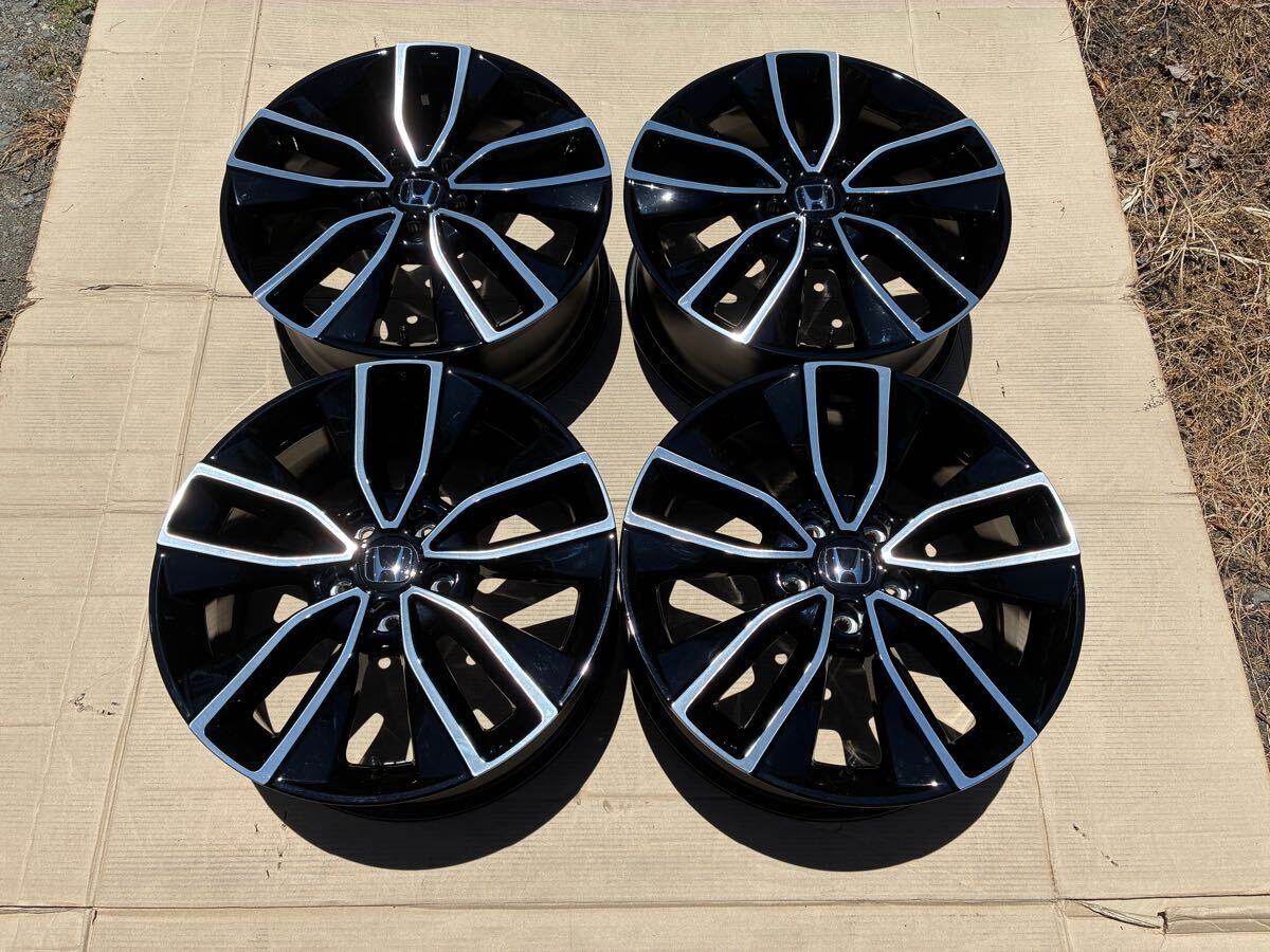 新車外し ホンダ 新型 RV系 ヴェゼル 純正 アルミホイール４本 18インチ7.5J+55 PCD114.3-5H 熊本(送料安い) オデッセイ_画像1