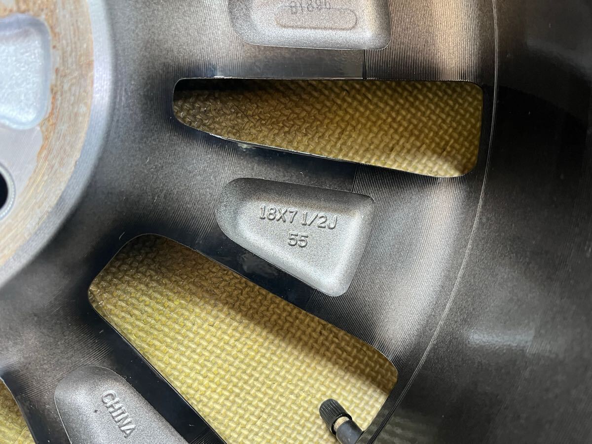 新車外し ホンダ 新型 RV系 ヴェゼル 純正 アルミホイール４本 18インチ7.5J+55 PCD114.3-5H 熊本(送料安い) オデッセイ_画像10