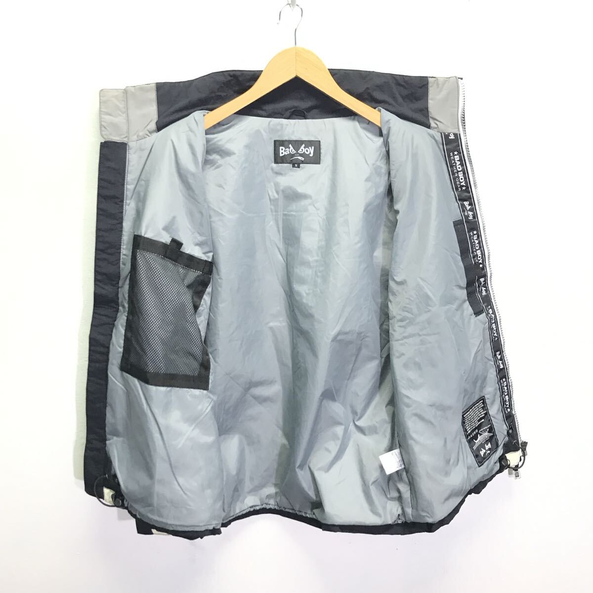 90s00s ビンテージ◎【BAD BOY】バッドボーイ スノーウェア ナイロンジャケット アメカジ ストリート スノーボード ブラック S /Y35266ii_画像3
