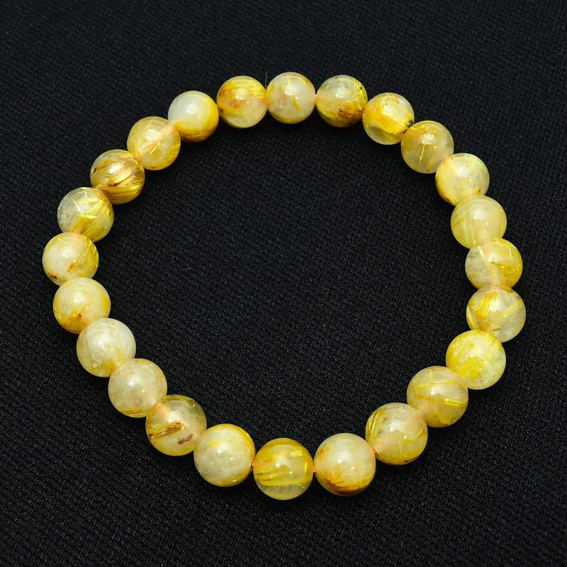 【無数の針が強いパワーを宿すゴールドルチル】 7mm 一点物【GHB25】ルチルクォーツブレスレット 水晶 15g 浄化発送 ギフト 京海堂_画像2