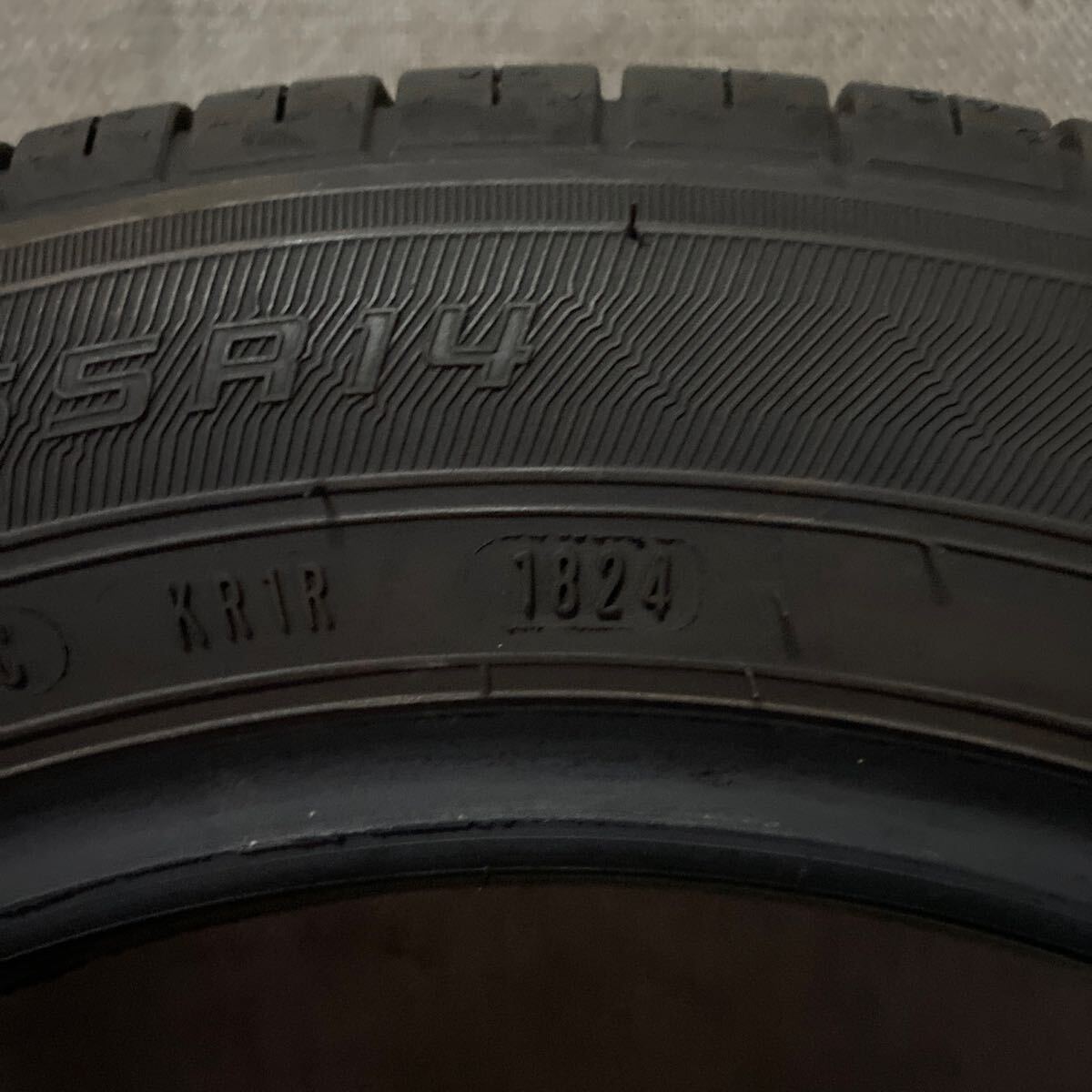バリ山 グッドイヤー 155/65R14 75S 年式2024.３本/2022.１本 残り約5mm 6分山 N-BOX タント スペーシア 沖縄離島発送不可_画像8