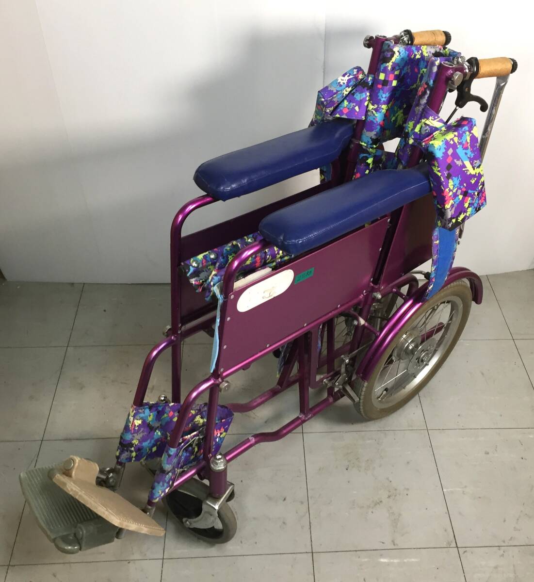 車椅子　KAWAMURA　カワムラ　　アルミ制　　紫　※手渡しも可