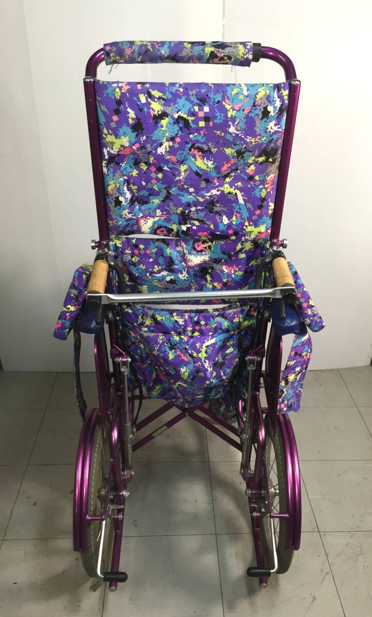 車椅子　KAWAMURA　カワムラ　　アルミ制　　紫　※手渡しも可