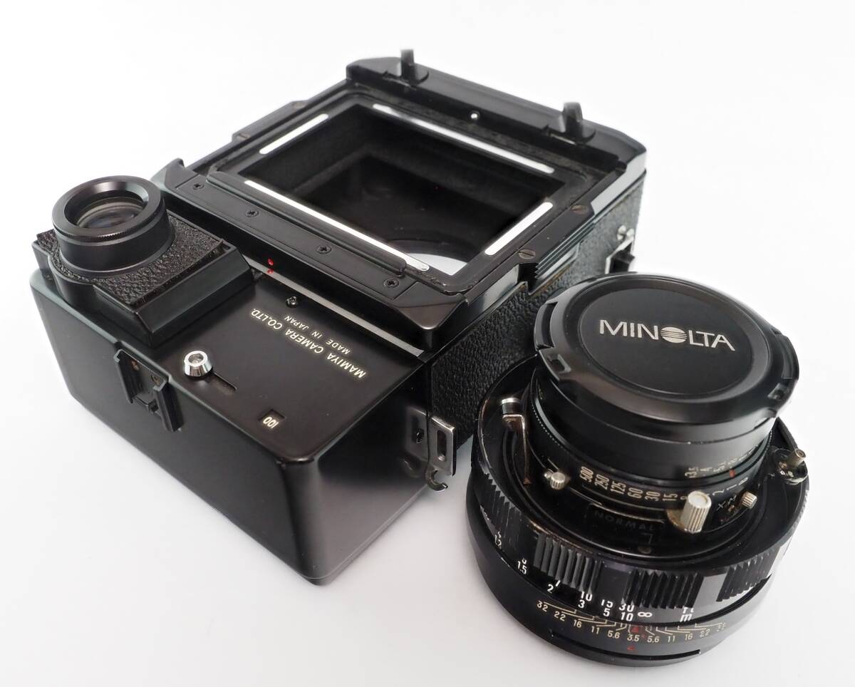 完動品 マミヤユニバーサル 100mm 3.5 Mamiya Universal Mamiya Press Universal ブラックセット 100mm f3.5 標準レンズ