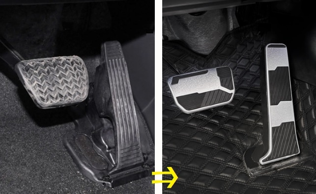 トヨタ 新型 アルファード ヴェルファイア クラウン ハリアー RAV4 レクサス RX NX ES LS UX LM おしゃれ ペダル ペダルカバーセット_画像7