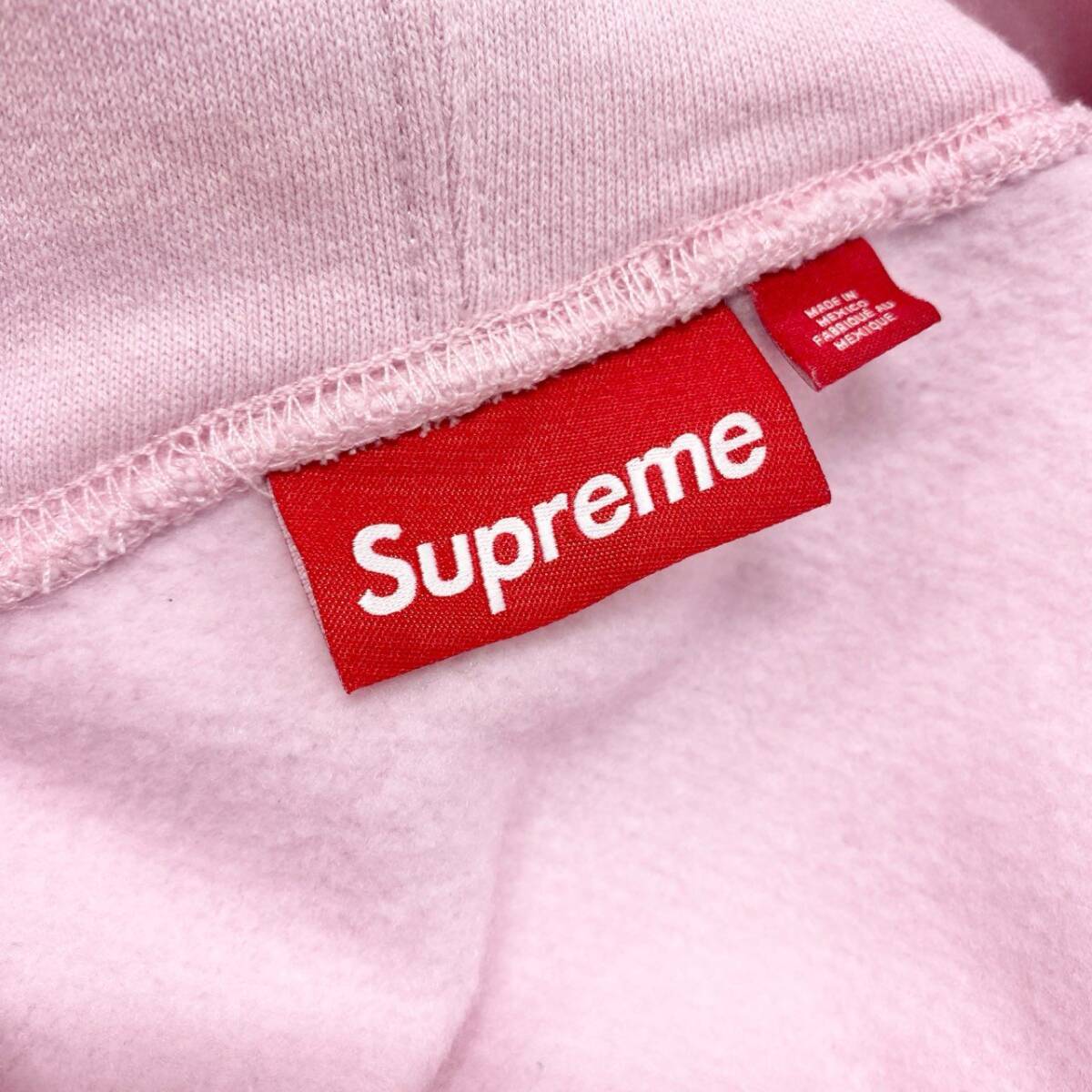 44h26 SUPREME シュプリーム 24SS Warm Up Hooded Sweatshirt プルオーバーパーカー フーディ ロゴプリント XLサイズ ピンク o07t
