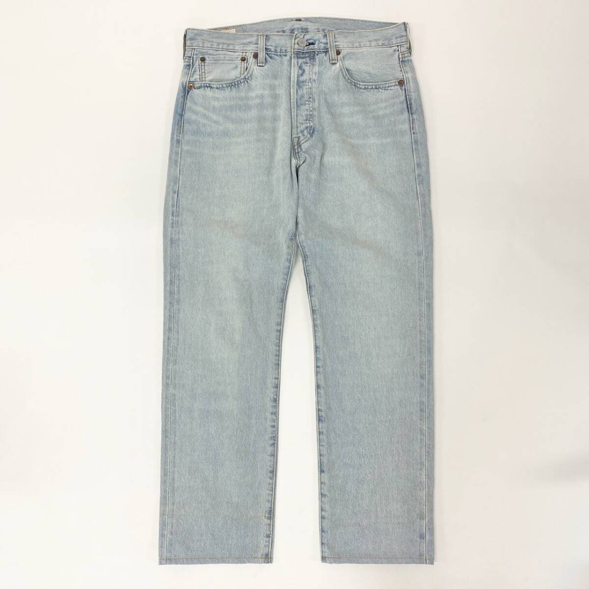 54h27 Levi's リーバイス 501 ボタンフライ ストレート デニムパンツ セルビッジデニム 赤耳 00501-3398 W33 L32 ブルー o07t_画像1