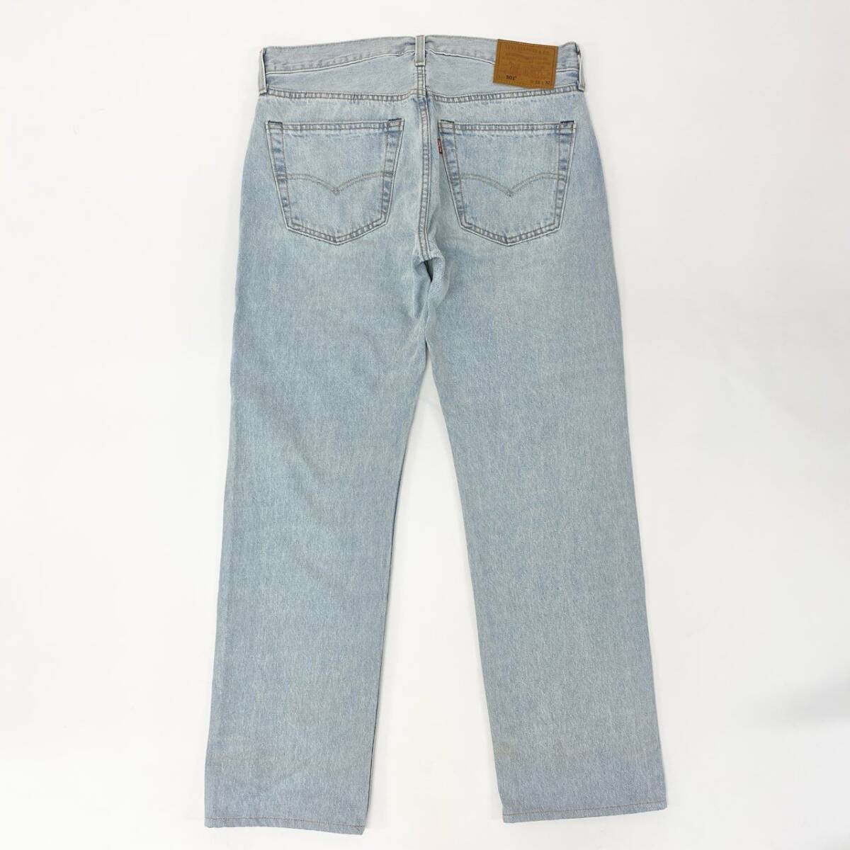 54h27 Levi's リーバイス 501 ボタンフライ ストレート デニムパンツ セルビッジデニム 赤耳 00501-3398 W33 L32 ブルー o07t_画像2
