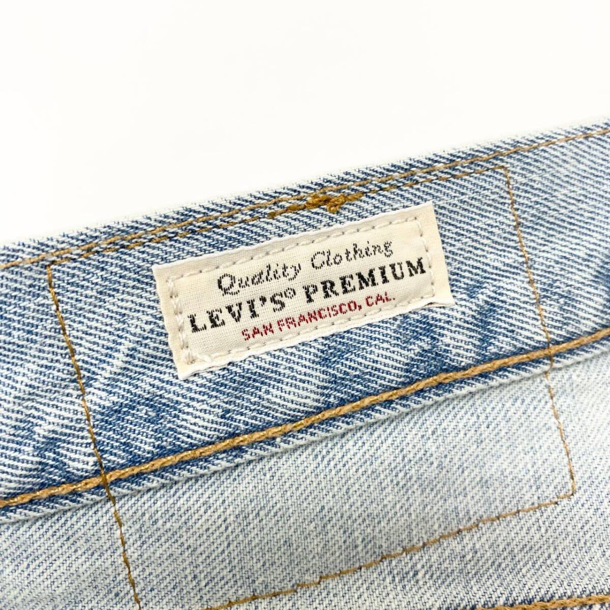 54h27 Levi's リーバイス 501 ボタンフライ ストレート デニムパンツ セルビッジデニム 赤耳 00501-3398 W33 L32 ブルー o07t_画像7
