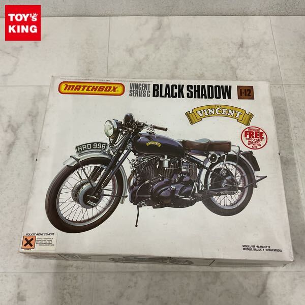 当時物 1/12 マッチボックス ヴィンセント バイク プラモデル 1円〜 マッチボックス 1/12 ヴィンセント シリーズ C ブラック