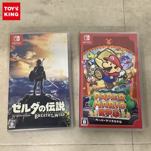 Switch ペーパーマリオRPG、ゼルダの伝説ブレスオブザワイルド 1円〜 Nintendo Switch ペーパーマリオRPG ゼルダの伝説 ブレス