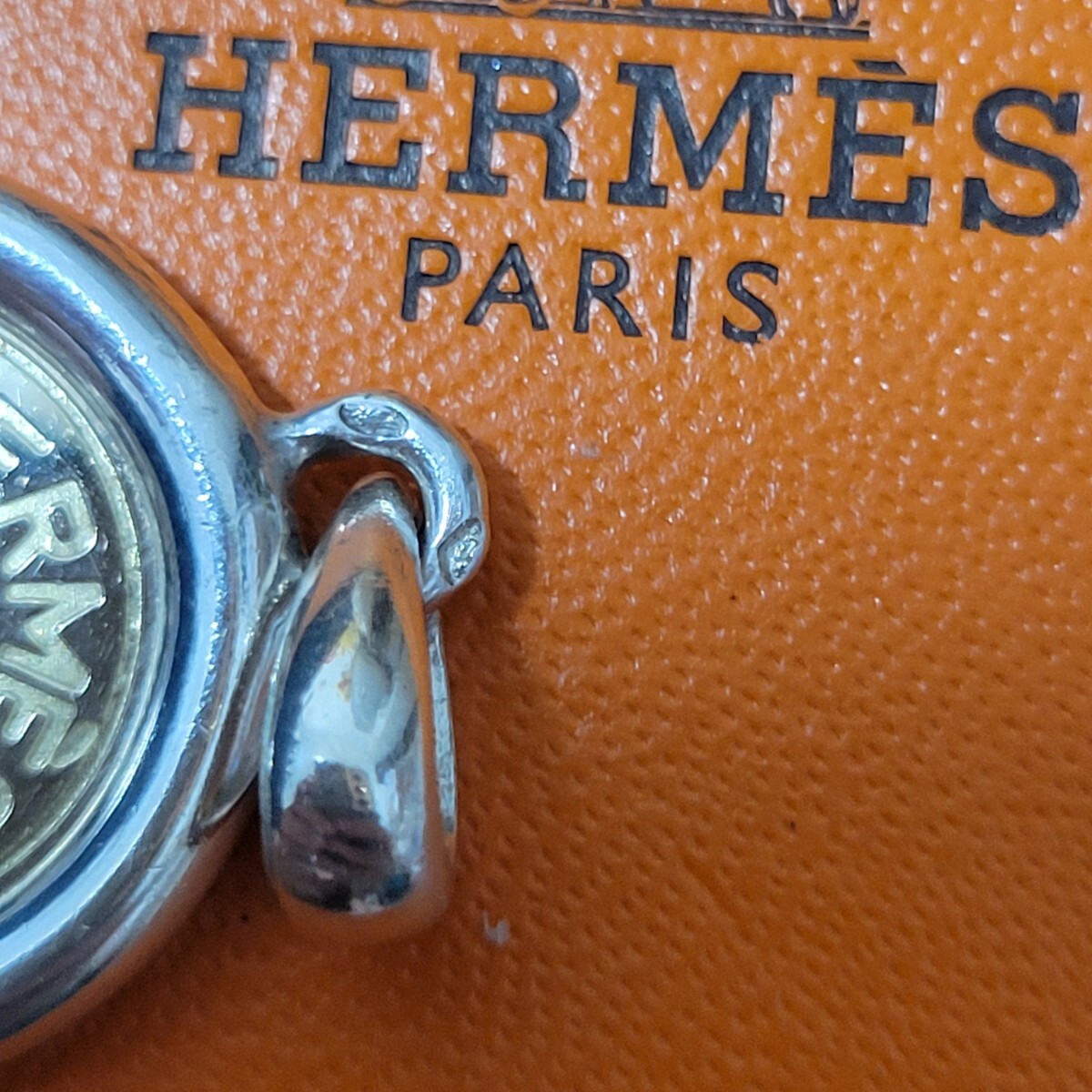 エルメス　HERMES　セリエ　ペンダントトップ　 ネックレス　コンビ　ヴィンテージ　シルバー_画像4