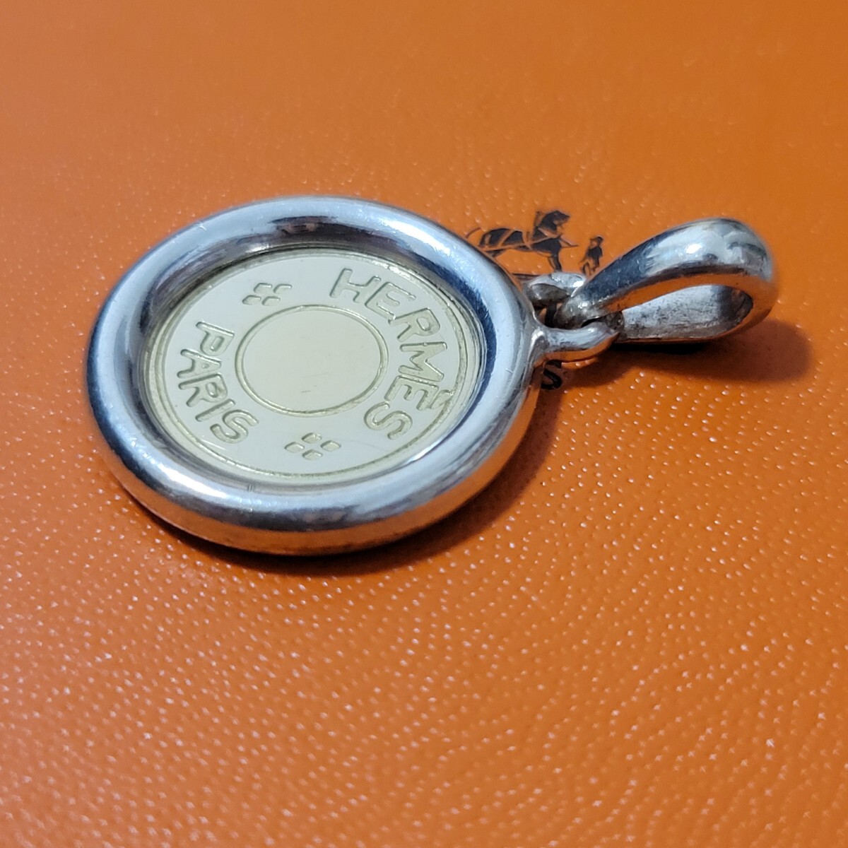 エルメス　HERMES　セリエ　ペンダントトップ　 ネックレス　コンビ　ヴィンテージ　シルバー_画像5