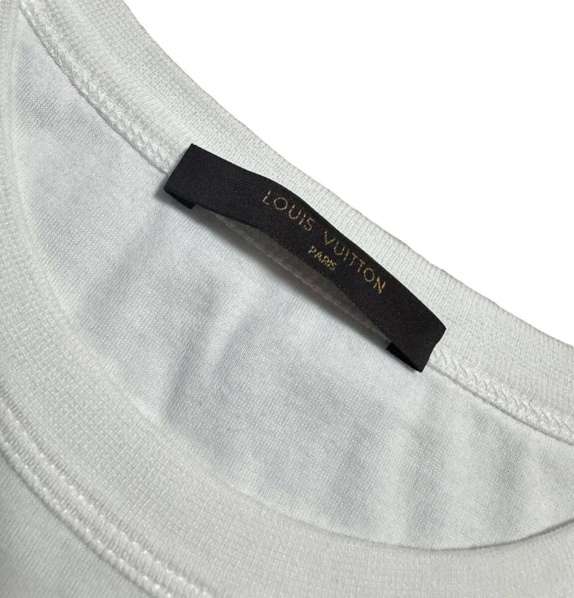新品同様品 17AW Louis Vuitton Fragment ルイヴィトン フラグメント コラボ Tシャツ 白 XL
