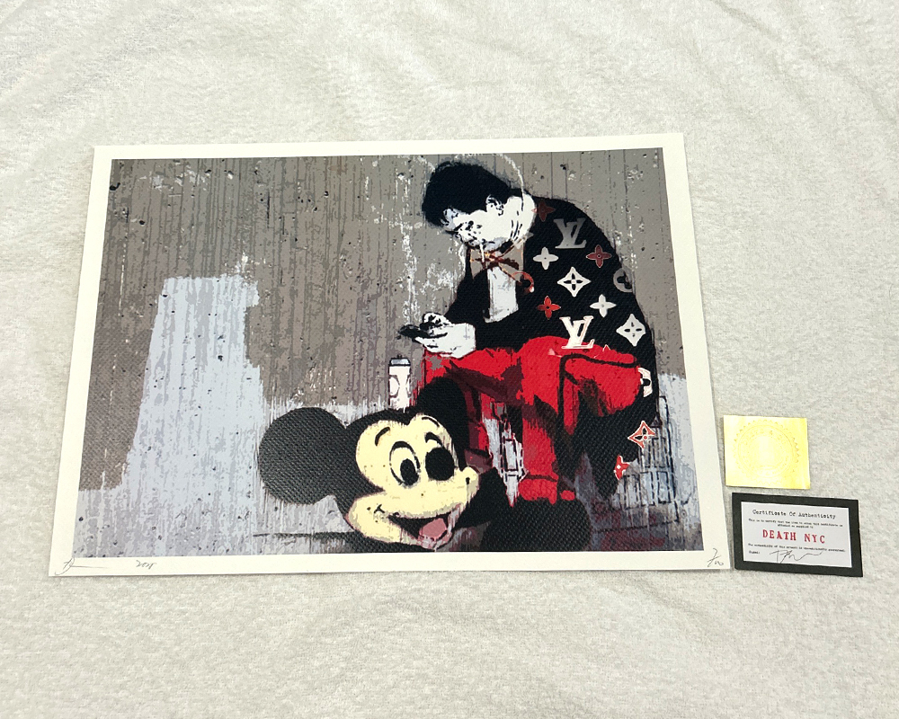 Death NYC Ltd Ed バンクシー　ミッキーマウス　ルイヴィトン 世界限定100枚 DEATH NYC バンクシー BANKSY「ミッキーマウス