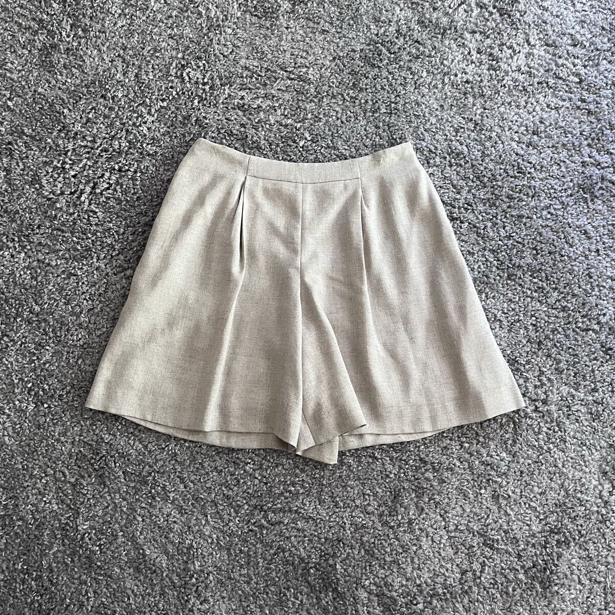 FOXEY キュロット 40 フォクシー 40 サラサラリネンパンツ サンドべージュ キュロット