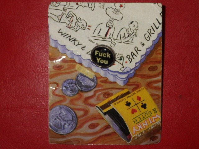 90’S★Winky&Dutch★FUCK YOU★ピンズ★ビンテージ★ファッキュー★ピンバッジ★USA★ウィンキー&ダッチ★くたばれ★PUNK★バイカー★_画像3