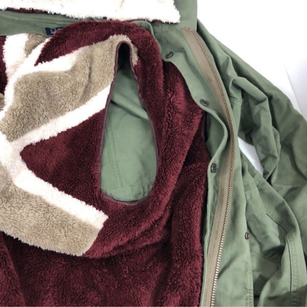 フレッドペリー ユニオンジャック ボアライナー付き モッズコート M FRED PERRY フレッドペリー モッズコート ボア ライナー付き