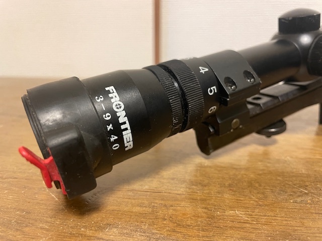 フロンティア 3-9x40 ライフルスコープ　マウントベース付き　AR / M4 / M16　中古_画像3