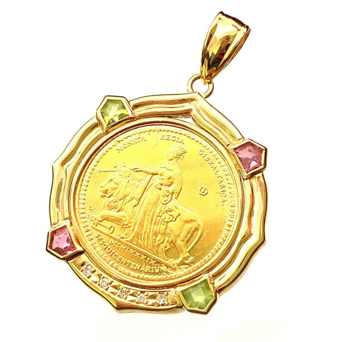 23082 ウナとライオン金貨 ジブラルタル イエローゴールド K18/22 1989年 15g コレクション アンティークコイン
