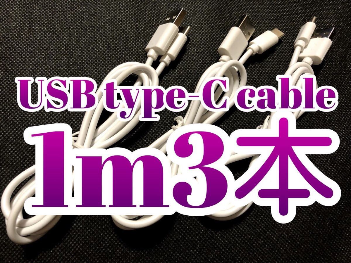 1m3本 USBタイプC-USBタイプA 充電ケーブル 12201005