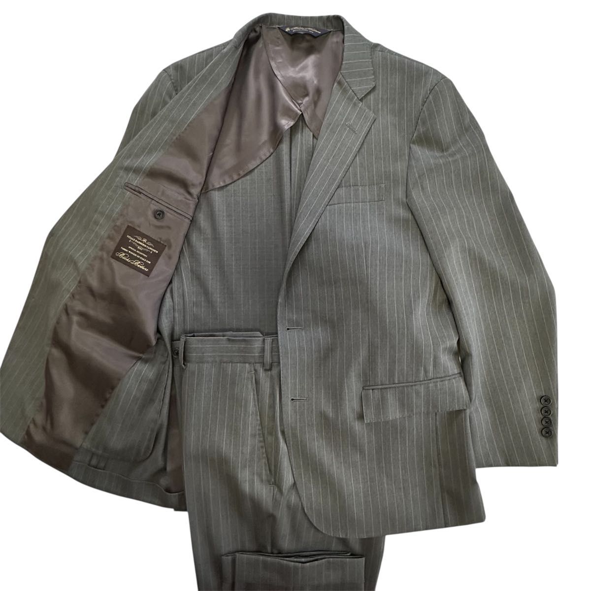 Brooks Brothers × カノニコ ストライプスーツ セットアップ グレー
