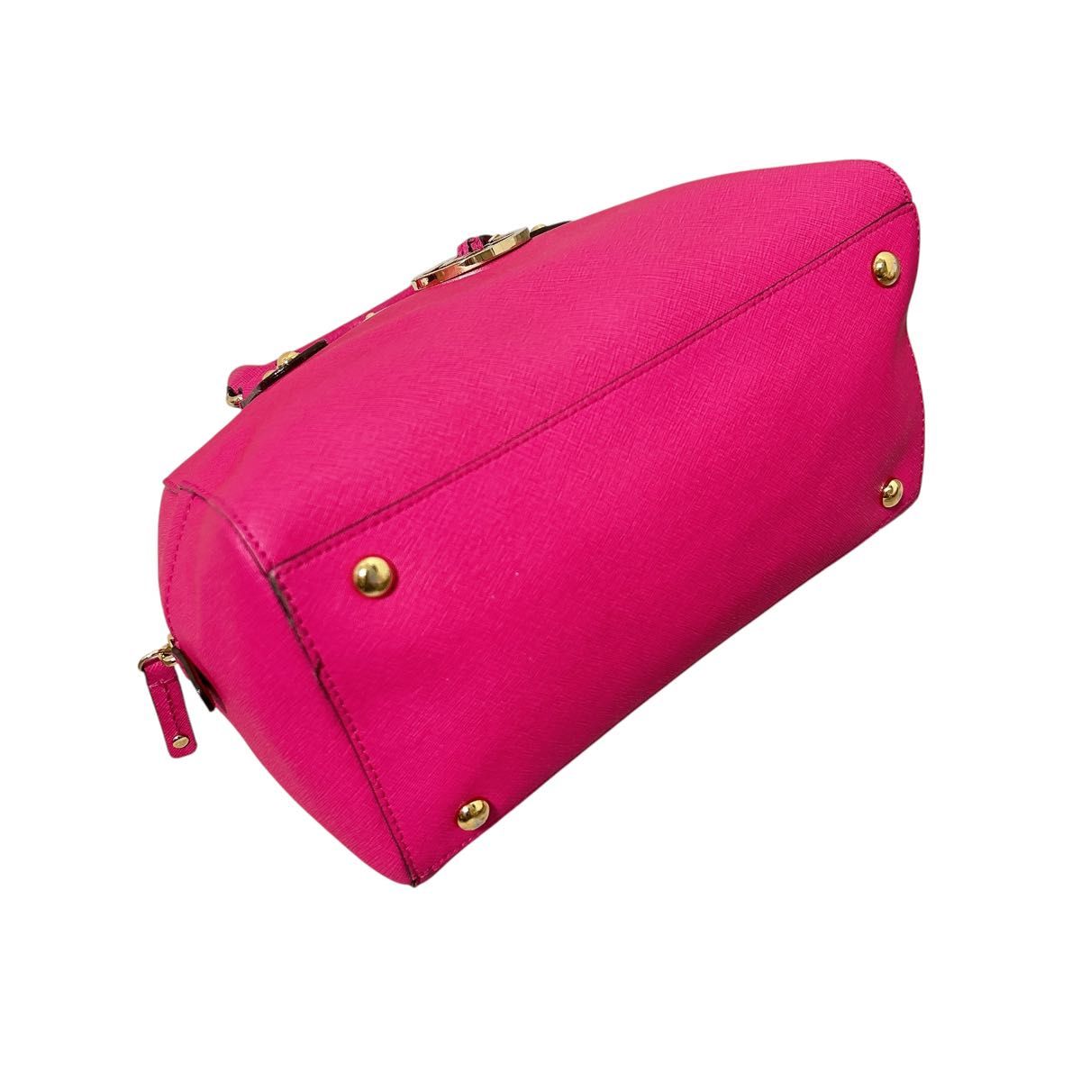 極美品 マイケルコース 2way ショルダーバッグ チェーン レザー ピンク MICHAEL KORS】 マイケルコース ハンドバッグ ショルダーバッグ