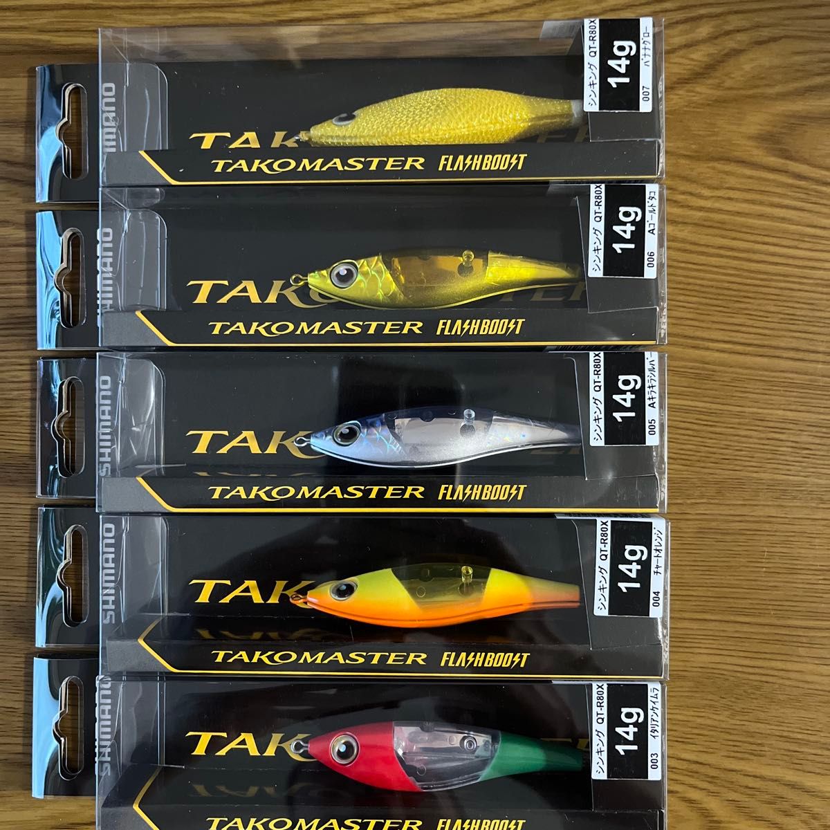 新品 シマノ タコマスター スッテ ルアー 14g 5色セット シマノ タコマスタースッテM フラッシュブースト 5色セット